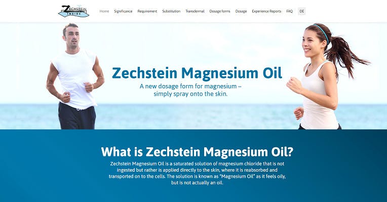 Zechstein Magnesium Oil Website